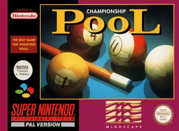 Championship Pool (Europe) box cover front